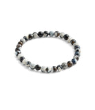 37493221SLV-Men's Sterling Silver Signature Mixed Agate Beaded-Multi