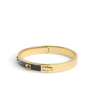 37493412GLD-Signature C Glitter Bangle Bracelet-Black