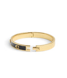 37493412GLD-Signature C Glitter Bangle Bracelet-Black