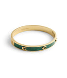 37493412GLD-Signature C Glitter Bangle Bracelet-Green