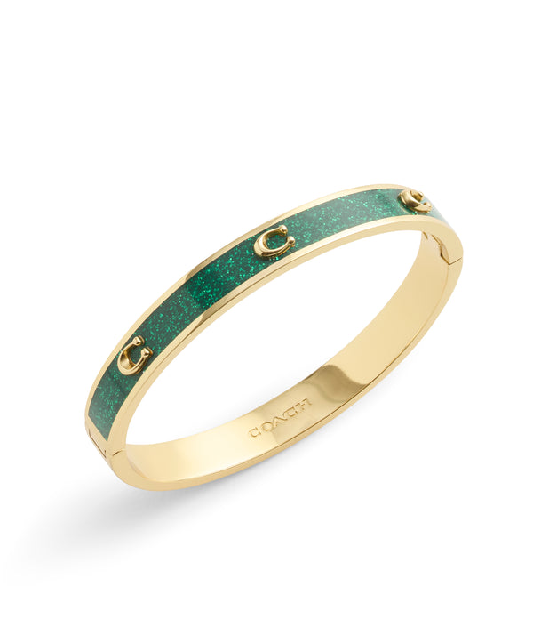 Signature C Glitter Bangle Bracelet