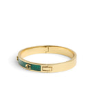 37493412GLD-Signature C Glitter Bangle Bracelet-Green