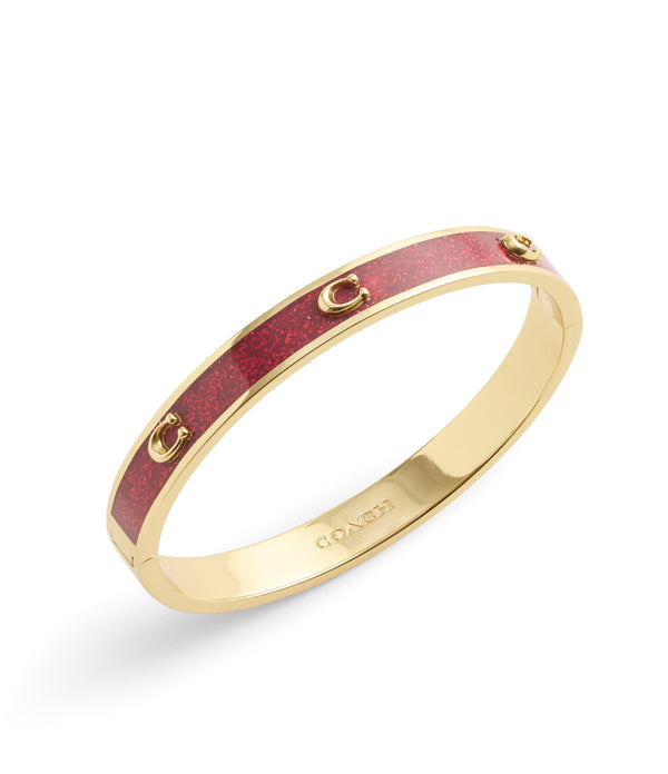 Signature C Glitter Bangle Bracelet