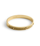 37493412GLD-Signature C Glitter Bangle Bracelet-Gold