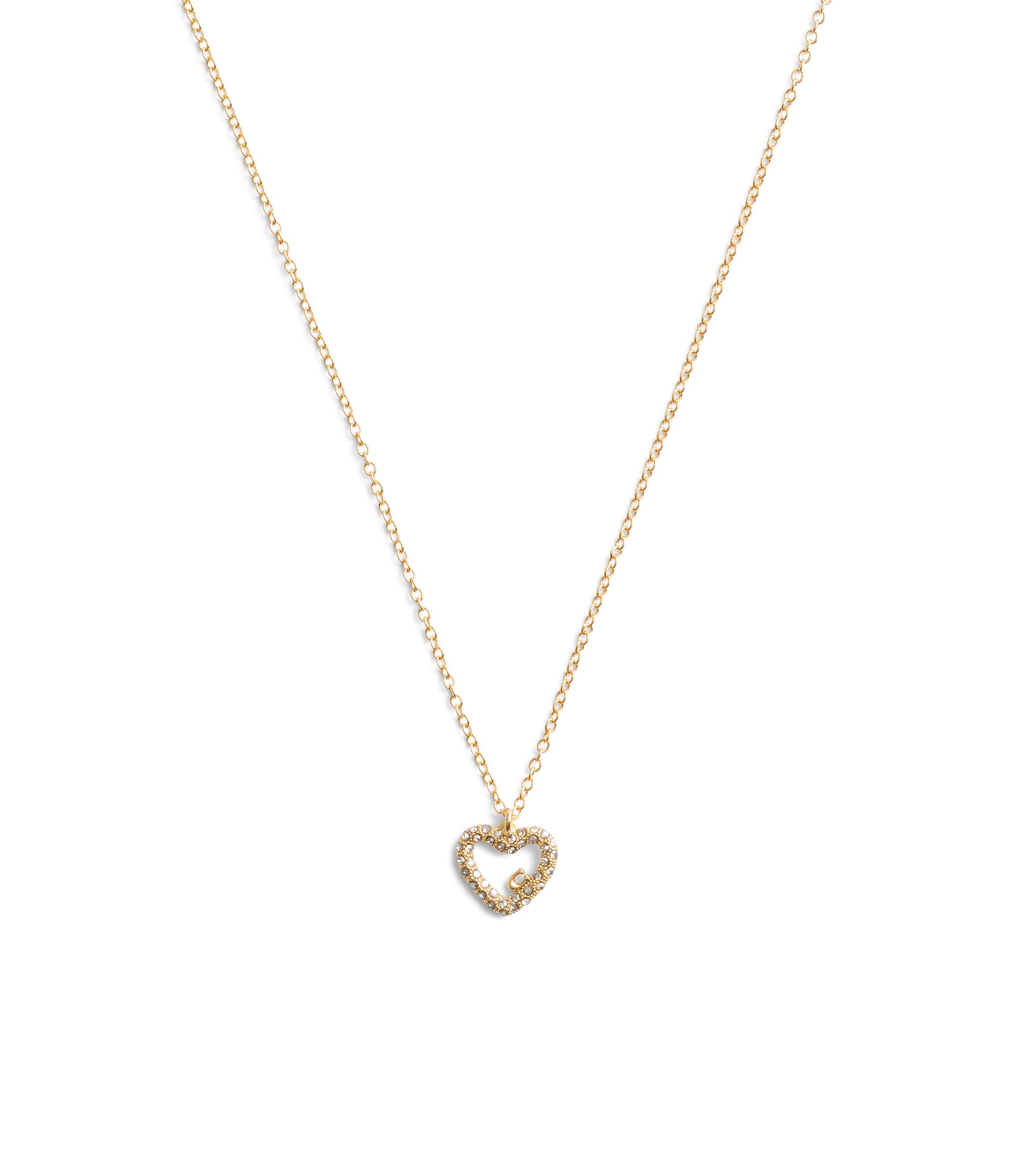 37493516GLD-Signature Pavé Heart Jewelry Set-Crystal