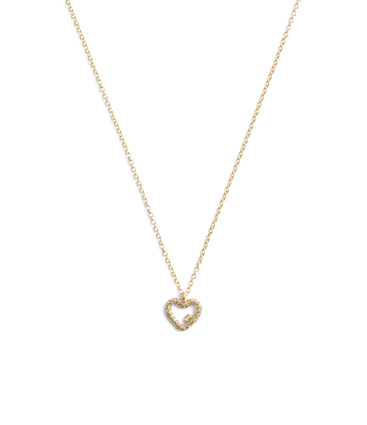 37493516GLD-Signature Pavé Heart Jewelry Set-Crystal
