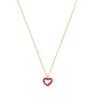 37493516GLD-Signature Pavé Heart Jewelry Set-Red