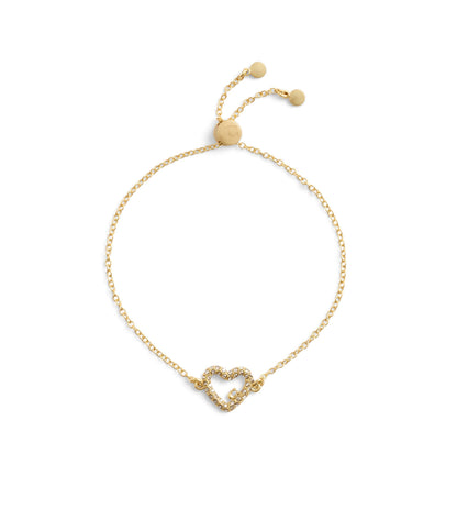 37493586GLD-Signature Pavé Heart Slider Bracelet-Crystal