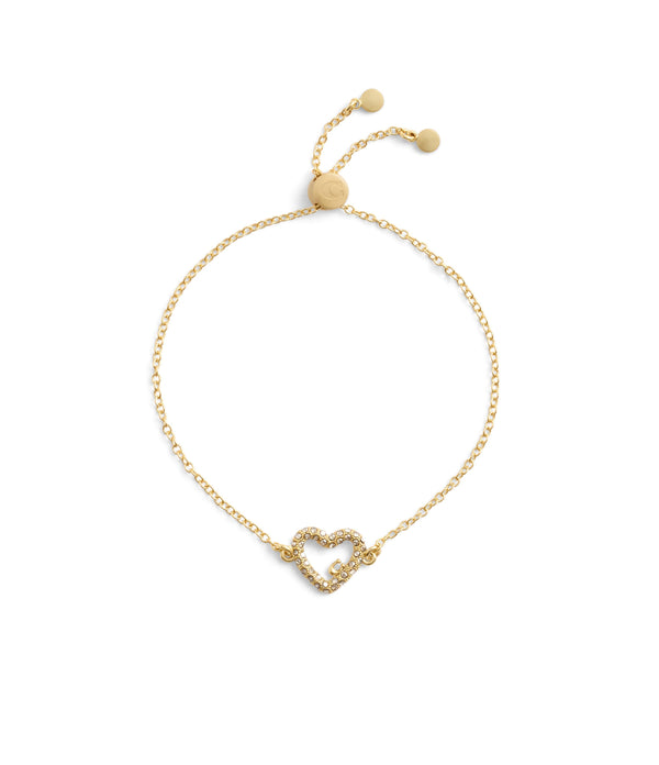 Signature Pav Heart Slider Bracelet