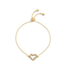 37493586GLD-Signature Pavé Heart Slider Bracelet-Crystal