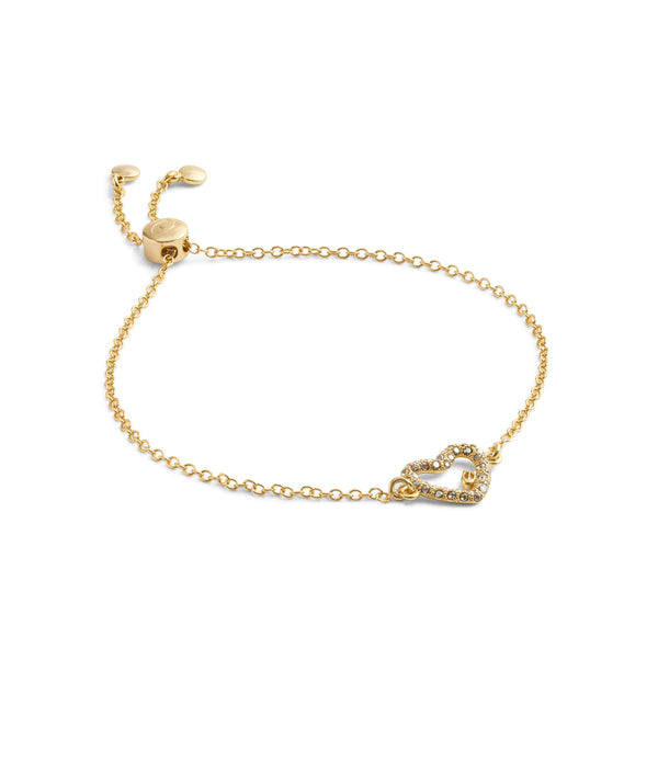 Signature Pav Heart Slider Bracelet