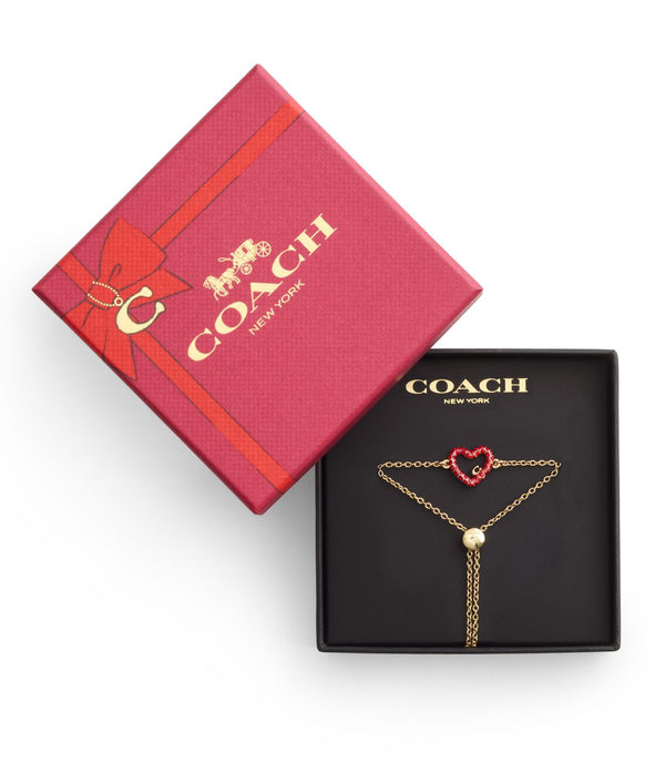 Signature Pav Heart Slider Bracelet