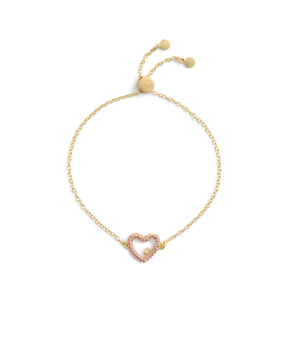 Signature Pav Heart Slider Bracelet