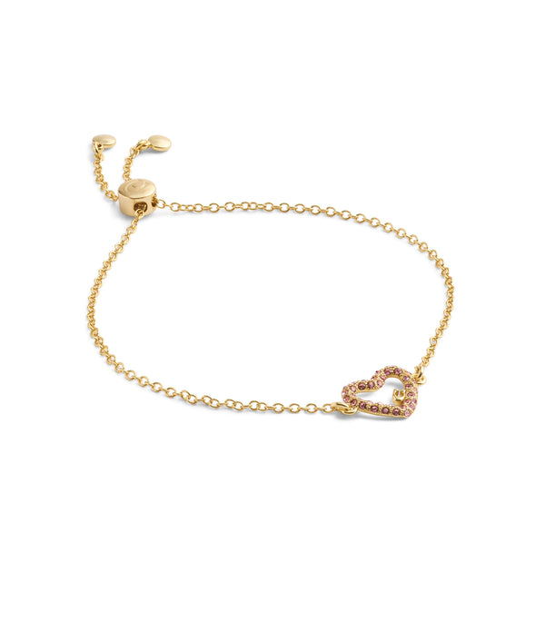 Signature Pav Heart Slider Bracelet