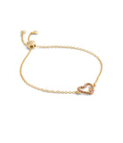 37493586GLD-Signature Pavé Heart Slider Bracelet-Pink