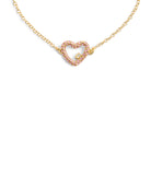 37493586GLD-Signature Pavé Heart Slider Bracelet-Pink