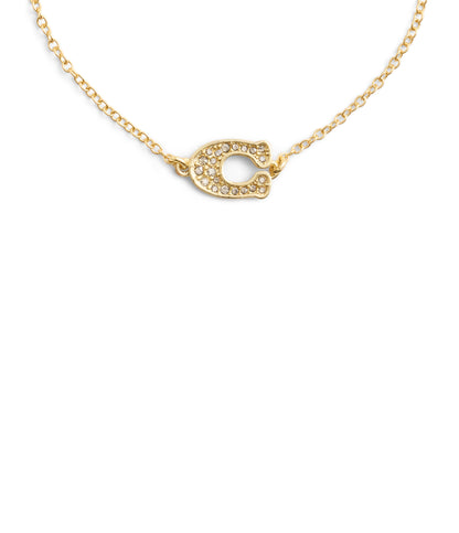 37493598GLD-Signature Pavé C Slider Bracelet-Gold