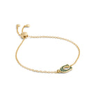 37493598GLD-Signature Pavé C Slider Bracelet-Green