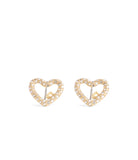 37493610GLD-Signature Pavé Heart Stud Earrings-Crystal