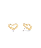 37493610GLD-Signature Pavé Heart Stud Earrings-Crystal