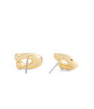 37493613GLD-Signature Pavé C Stud Earrings-Gold