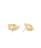 37493613GLD-Signature Pavé C Stud Earrings-Green