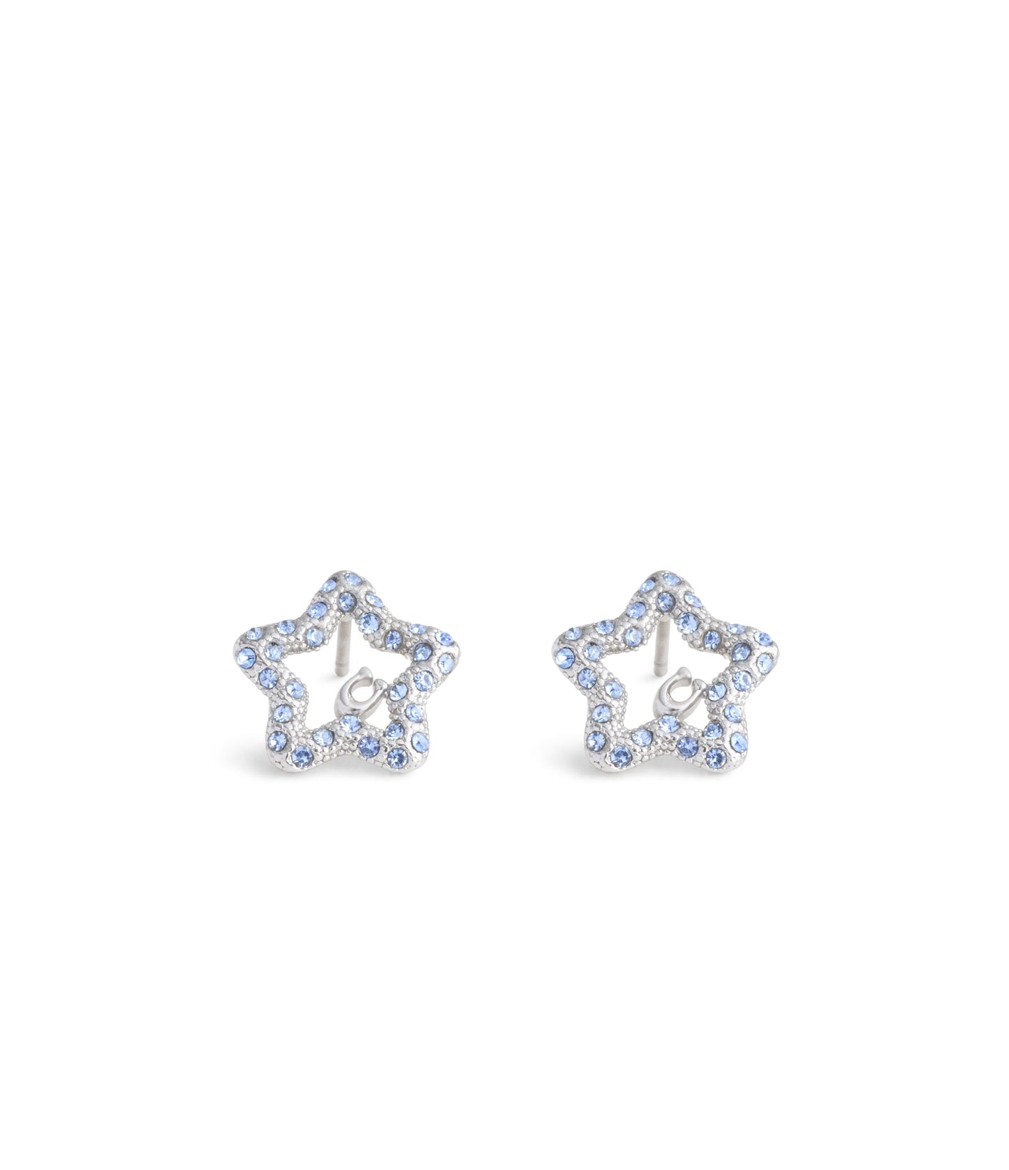 37493614RHO-Signature PavÃ© Star Stud Earrings-Light Blue