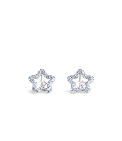37493614RHO-Signature PavÃ© Star Stud Earrings-Light Blue