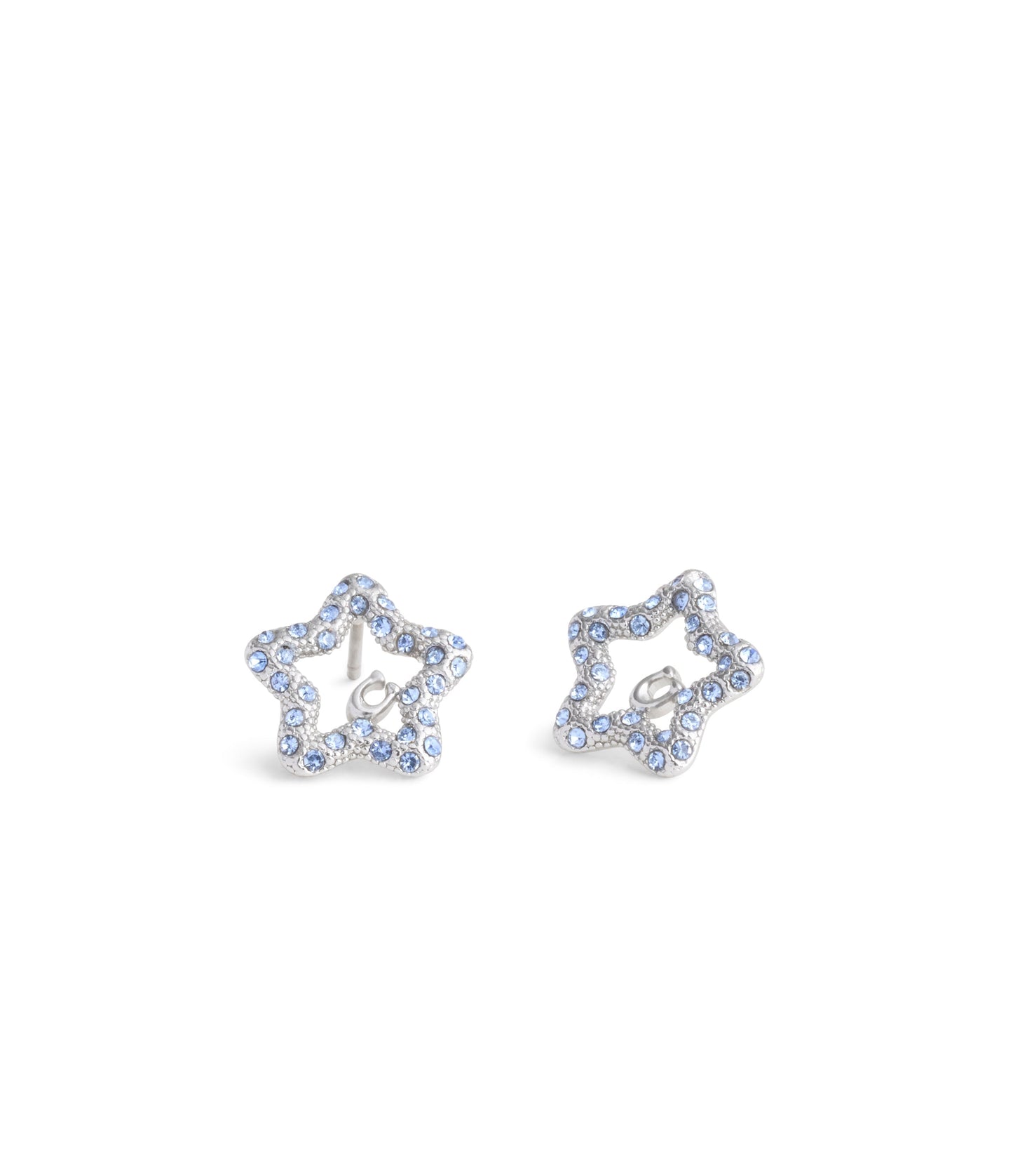 37493614RHO-Signature PavÃ© Star Stud Earrings-Light Blue
