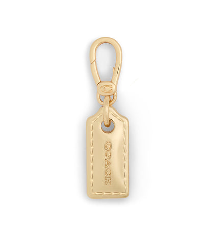 37501282GLD-Collectible Signature Stitched Hangtag Jewelry Charm-Shiny Gold