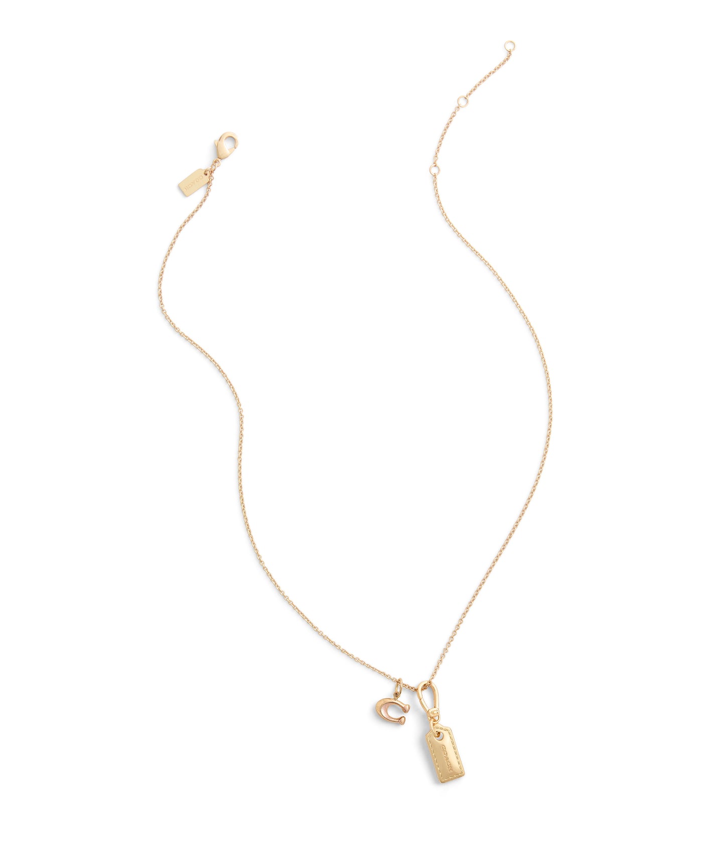 37501282GLD-Collectible Signature Stitched Hangtag Jewelry Charm-Shiny Gold