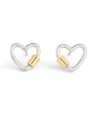 Signature Carabiner Heart Stud Earrings