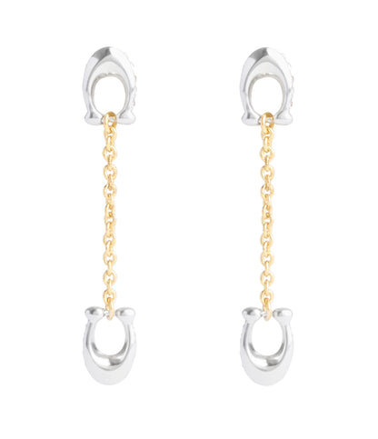 37506160TWO-Signature Pavé C Linear Earrings-Twotone