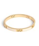 37506163GLD-Signature Horse & Carriage Cut Out Bangle Bracelet-Chalk