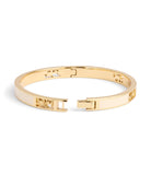 37506163GLD-Signature Horse & Carriage Cut Out Bangle Bracelet-Chalk