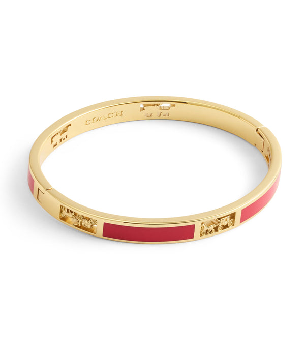 Signature Horse & Carriage Cut Out Bangle Bracelet