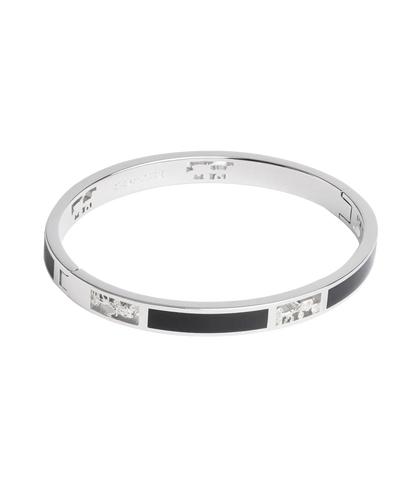 37506163RHO-Signature Horse & Carriage Cut Out Bangle Bracelet-Black
