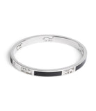 37506163RHO-Signature Horse & Carriage Cut Out Bangle Bracelet-Black