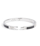 37506163RHO-Signature Horse & Carriage Cut Out Bangle Bracelet-Black