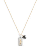 37506176GLD-Vintage Charms Signature Pendant Necklace-Twotone