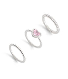 37506186RHO-Halo Heart Stackable Ring Set-Pink