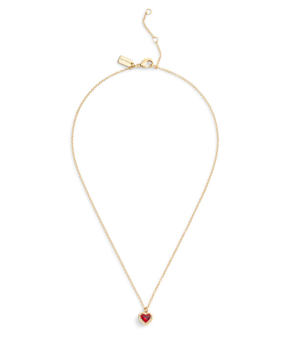 Halo Stone Heart Pendant Necklace