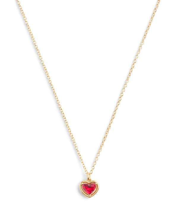 Halo Stone Heart Pendant Necklace