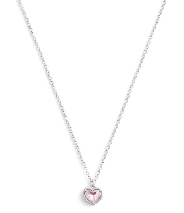 Halo Stone Heart Pendant Necklace