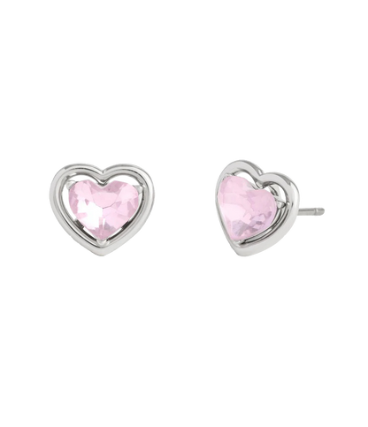 37506190RHO-Halo Heart Stud Earrings-Pink