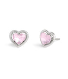 Halo Heart Stud Earrings