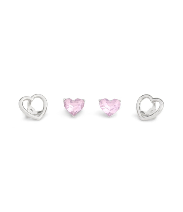 Halo Heart Stud Earrings
