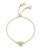 37506207GLD-Pave Heart Slider Bracelet-Crystal