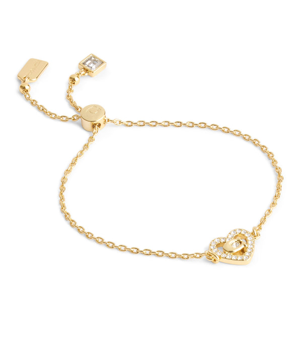 Pave Heart Slider Bracelet