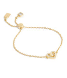 37506207GLD-Pave Heart Slider Bracelet-Crystal